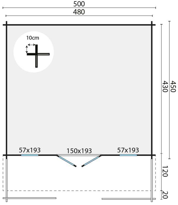 Chalet en bois 20m2 MUNICH